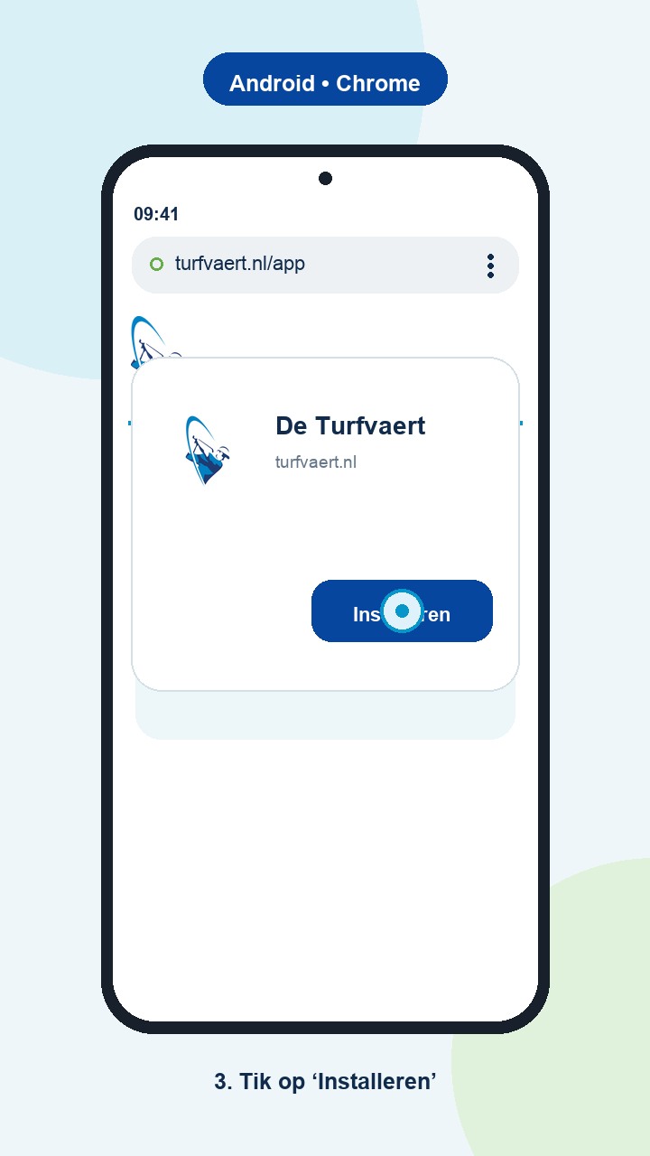 De bevestiging voor het installeren van De Turfvaert